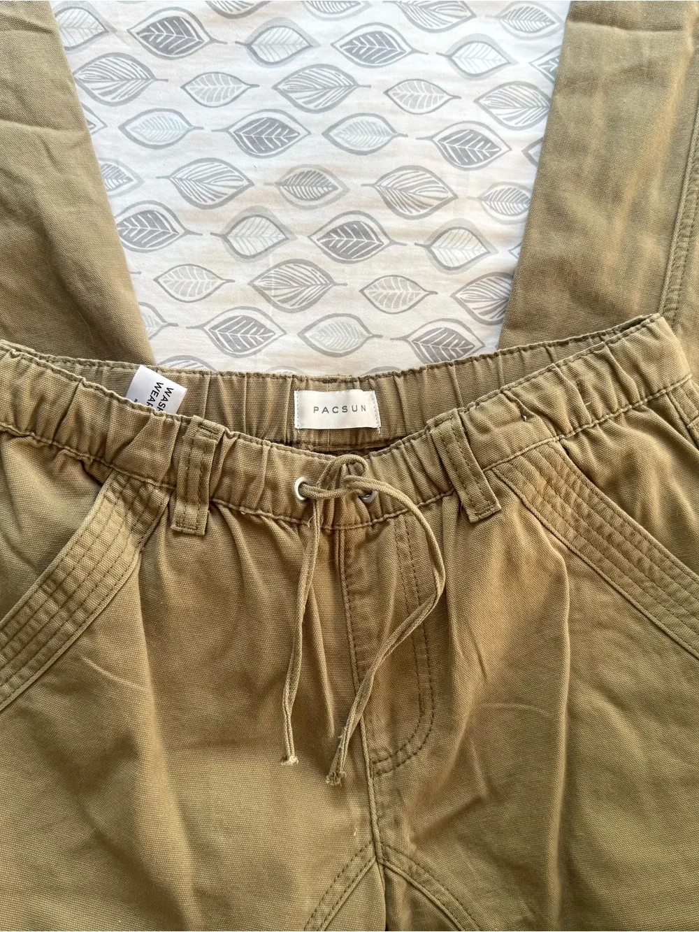 Women’s Olive Green Cargo Pants - Elastic Waist Utility Style